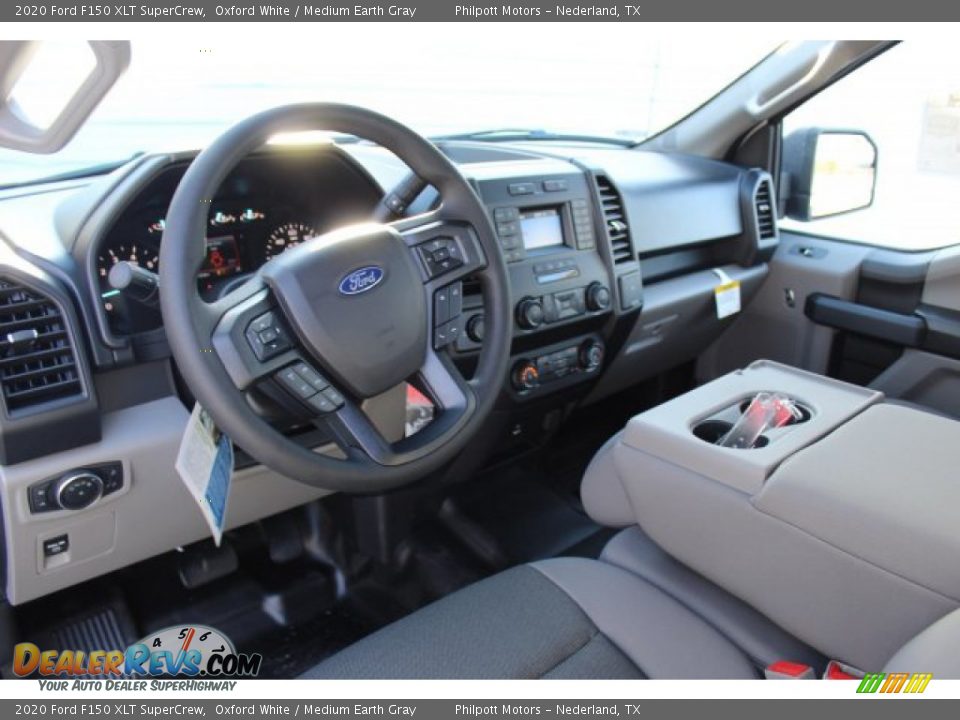2020 Ford F150 XLT SuperCrew Oxford White / Medium Earth Gray Photo #11