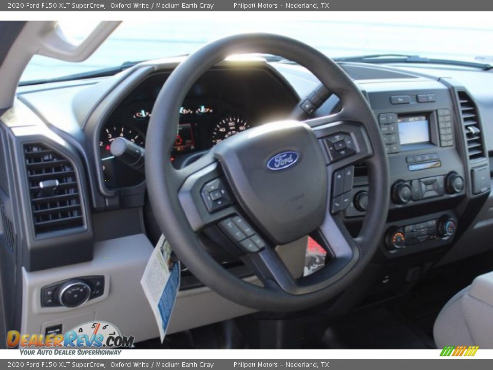 2020 Ford F150 XLT SuperCrew Oxford White / Medium Earth Gray Photo #12