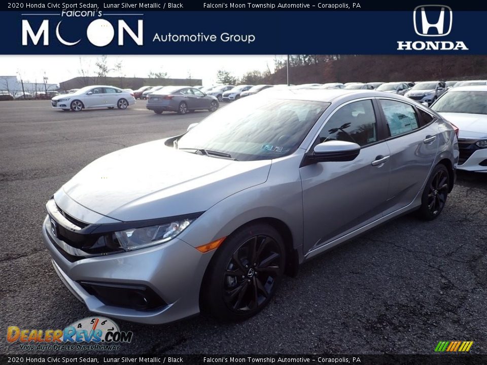 2020 Honda Civic Sport Sedan Lunar Silver Metallic / Black Photo #1