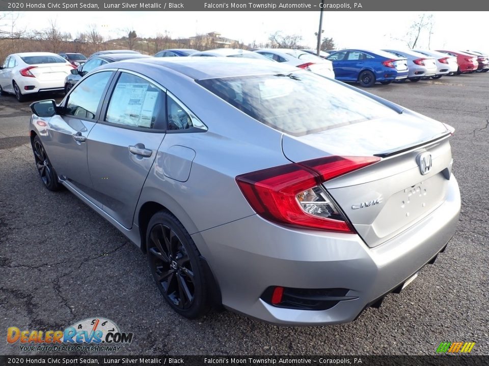 2020 Honda Civic Sport Sedan Lunar Silver Metallic / Black Photo #2