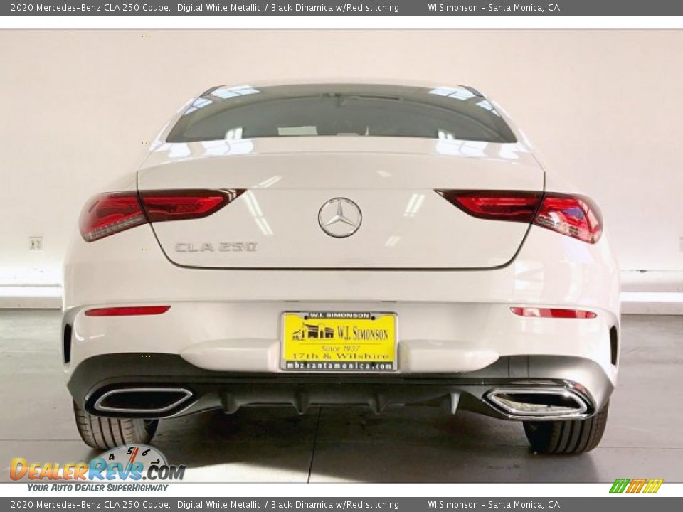 2020 Mercedes-Benz CLA 250 Coupe Digital White Metallic / Black Dinamica w/Red stitching Photo #3
