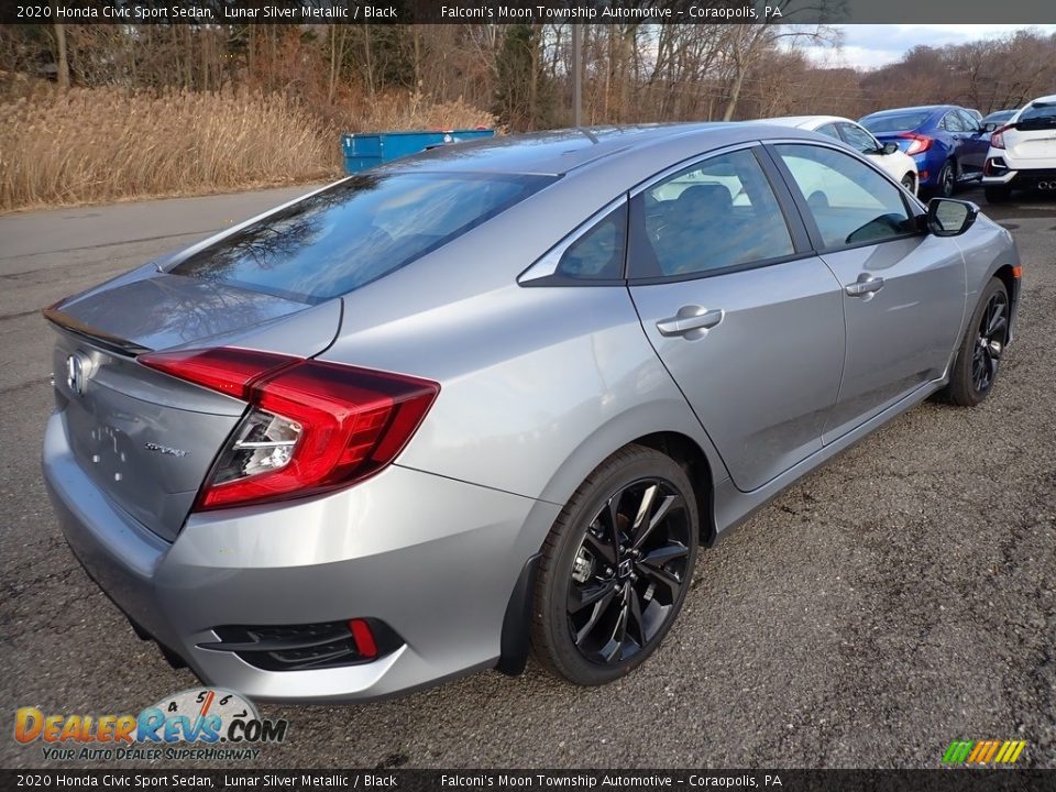 2020 Honda Civic Sport Sedan Lunar Silver Metallic / Black Photo #4