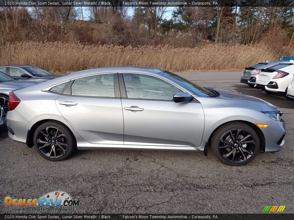 2020 Honda Civic Sport Sedan Lunar Silver Metallic / Black Photo #5