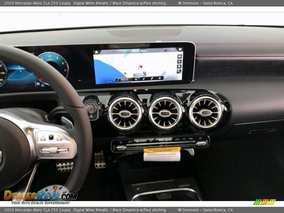 2020 Mercedes-Benz CLA 250 Coupe Digital White Metallic / Black Dinamica w/Red stitching Photo #6