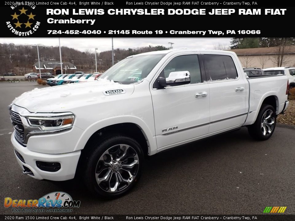 2020 Ram 1500 Limited Crew Cab 4x4 Bright White / Black Photo #1