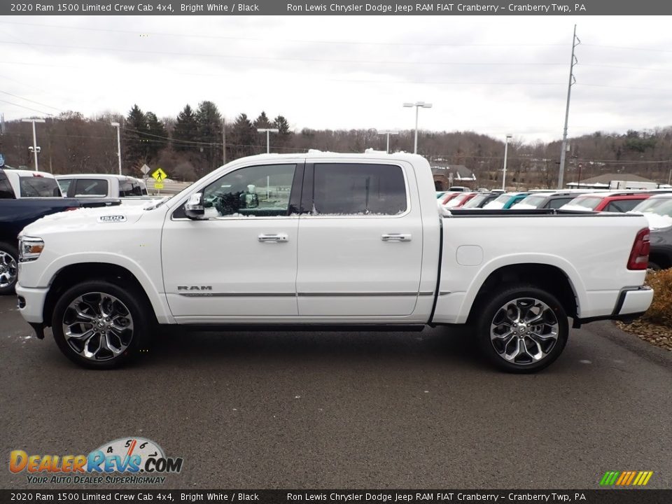 2020 Ram 1500 Limited Crew Cab 4x4 Bright White / Black Photo #2