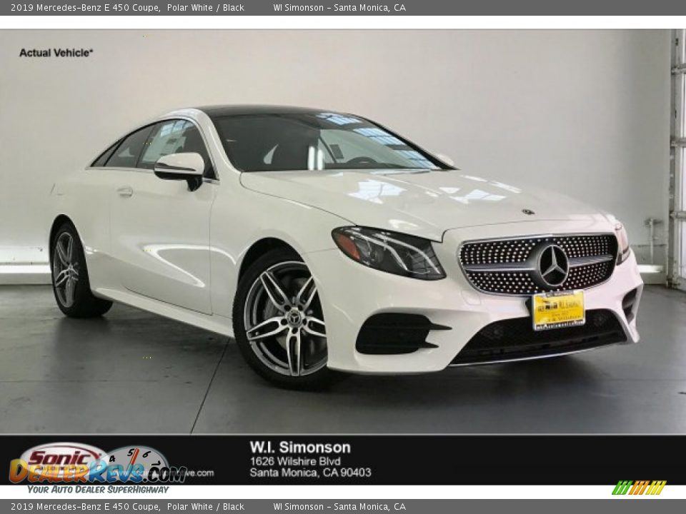 2019 Mercedes-Benz E 450 Coupe Polar White / Black Photo #1