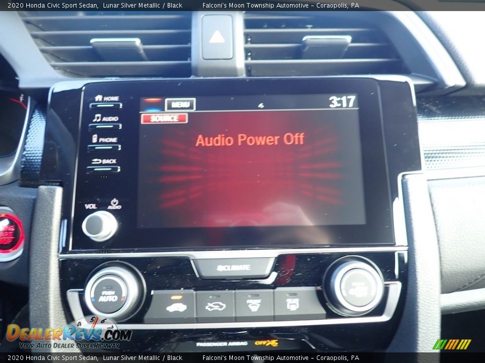 2020 Honda Civic Sport Sedan Lunar Silver Metallic / Black Photo #14
