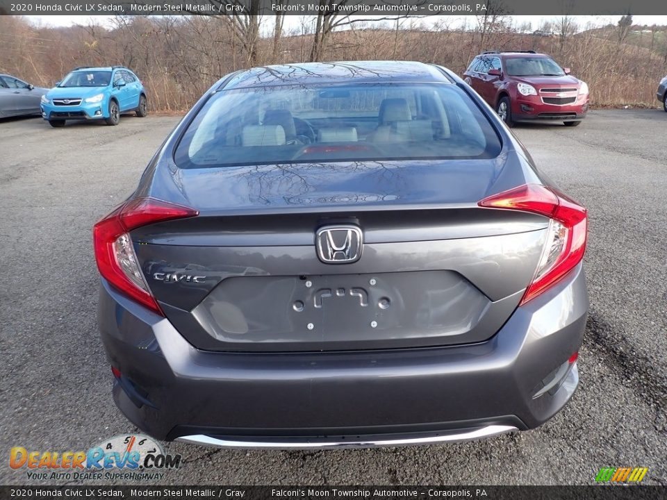 2020 Honda Civic LX Sedan Modern Steel Metallic / Gray Photo #3