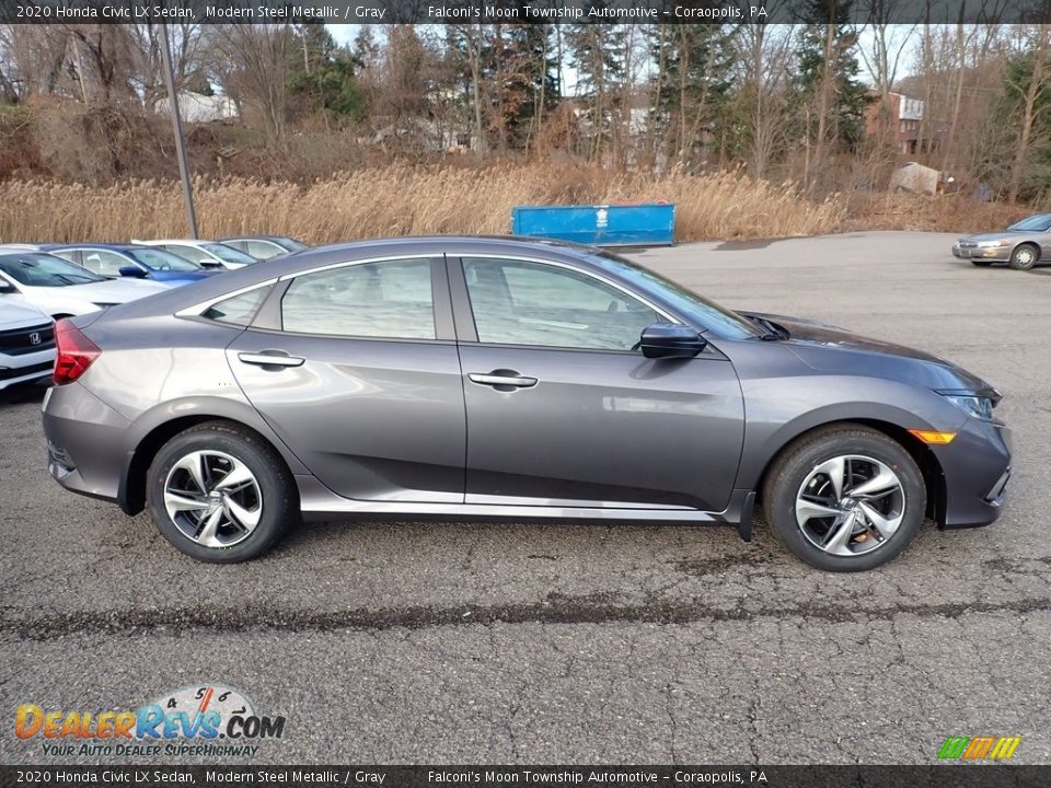 2020 Honda Civic LX Sedan Modern Steel Metallic / Gray Photo #5