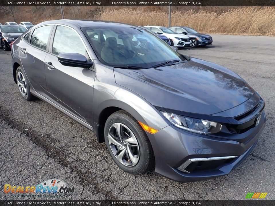 2020 Honda Civic LX Sedan Modern Steel Metallic / Gray Photo #6