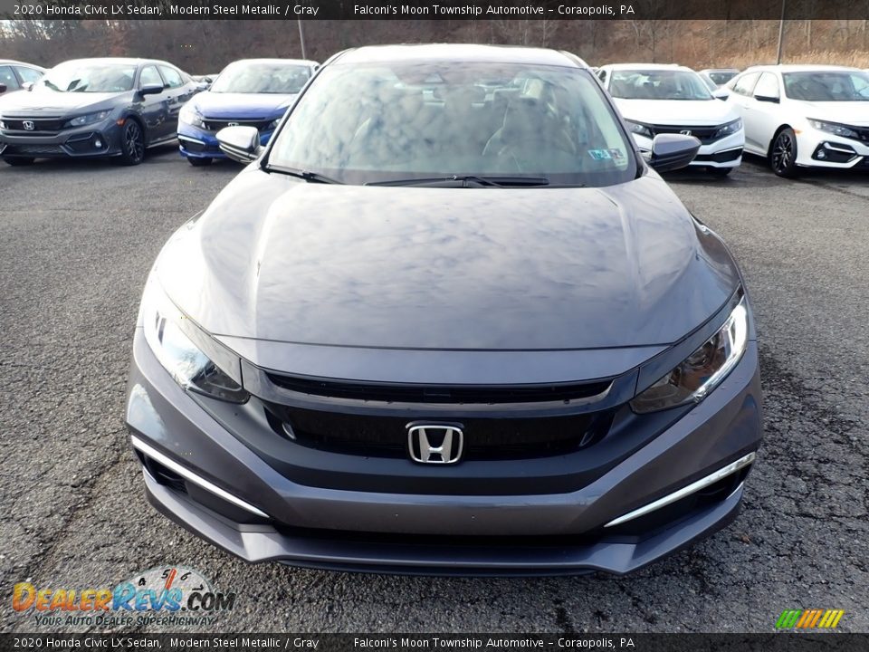 2020 Honda Civic LX Sedan Modern Steel Metallic / Gray Photo #7