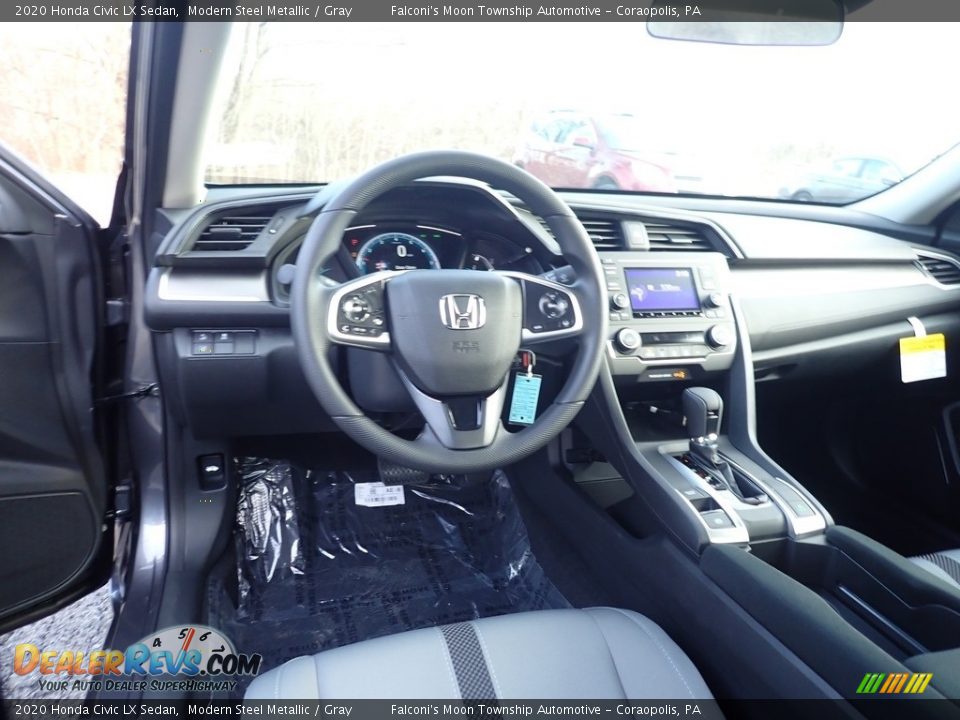 2020 Honda Civic LX Sedan Modern Steel Metallic / Gray Photo #11