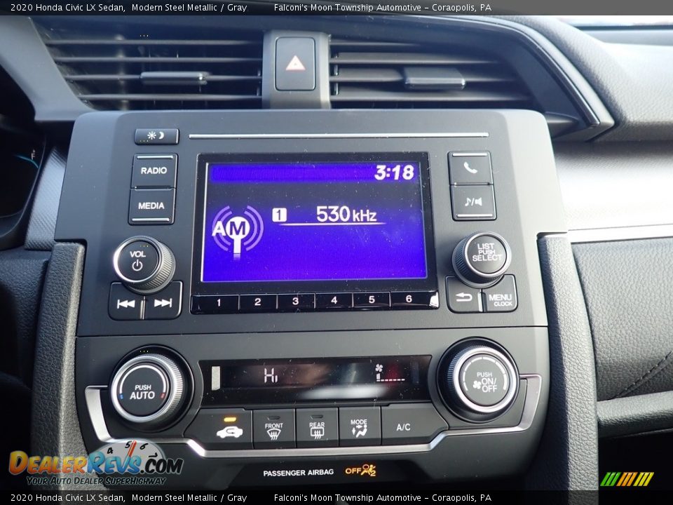 2020 Honda Civic LX Sedan Modern Steel Metallic / Gray Photo #14