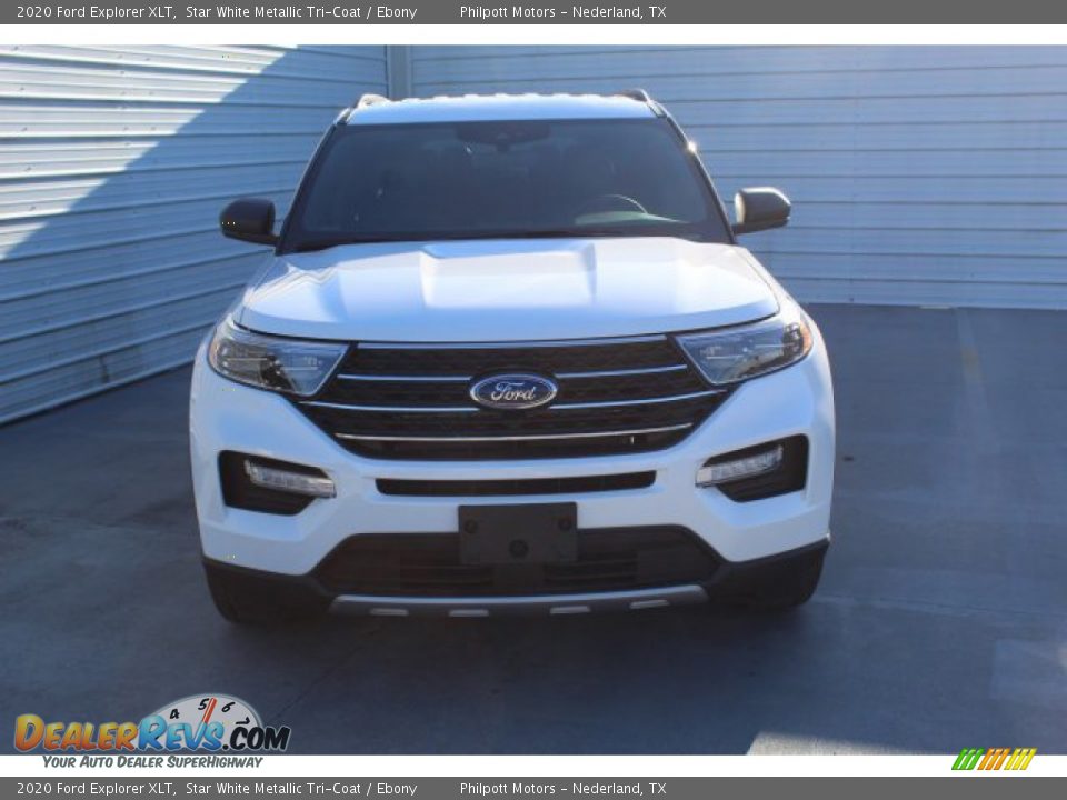 2020 Ford Explorer XLT Star White Metallic Tri-Coat / Ebony Photo #3