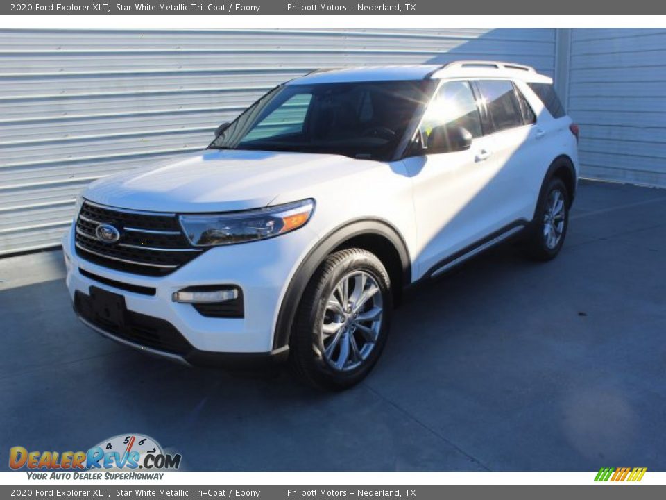 2020 Ford Explorer XLT Star White Metallic Tri-Coat / Ebony Photo #4