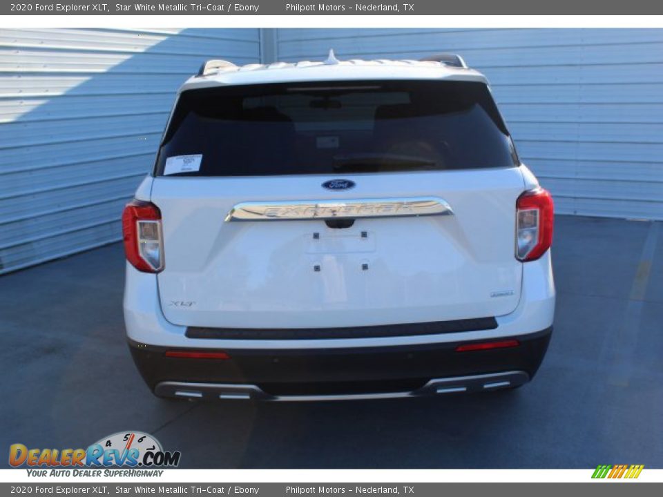 2020 Ford Explorer XLT Star White Metallic Tri-Coat / Ebony Photo #7