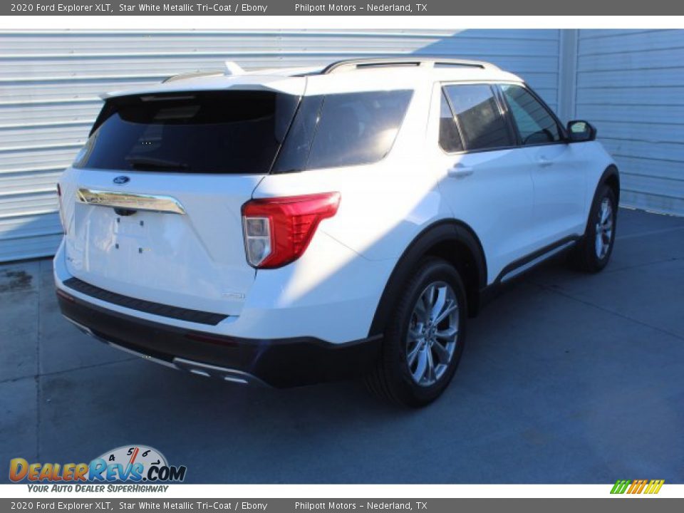 2020 Ford Explorer XLT Star White Metallic Tri-Coat / Ebony Photo #8