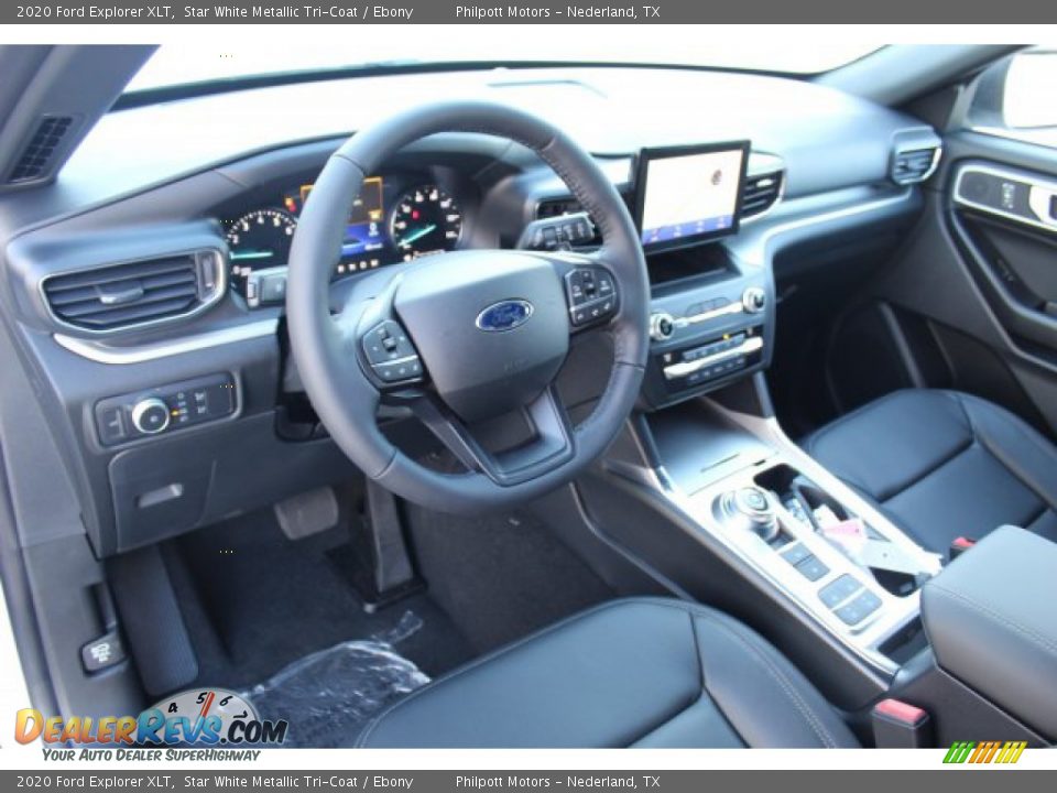 2020 Ford Explorer XLT Star White Metallic Tri-Coat / Ebony Photo #12