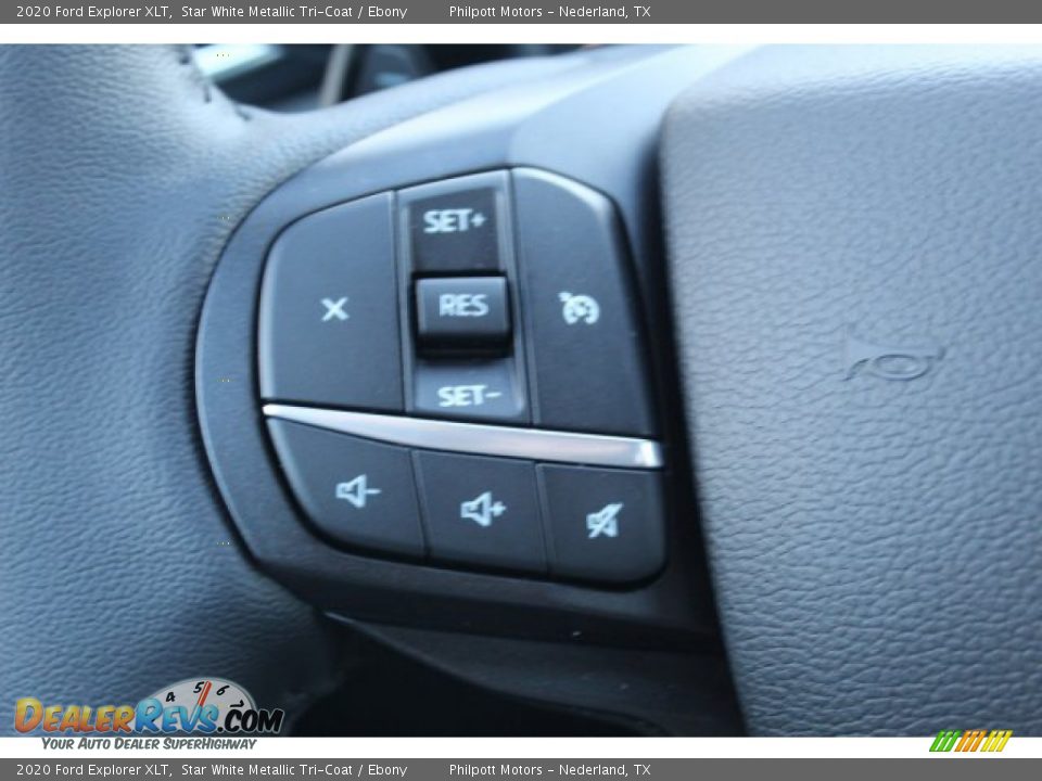 2020 Ford Explorer XLT Star White Metallic Tri-Coat / Ebony Photo #14