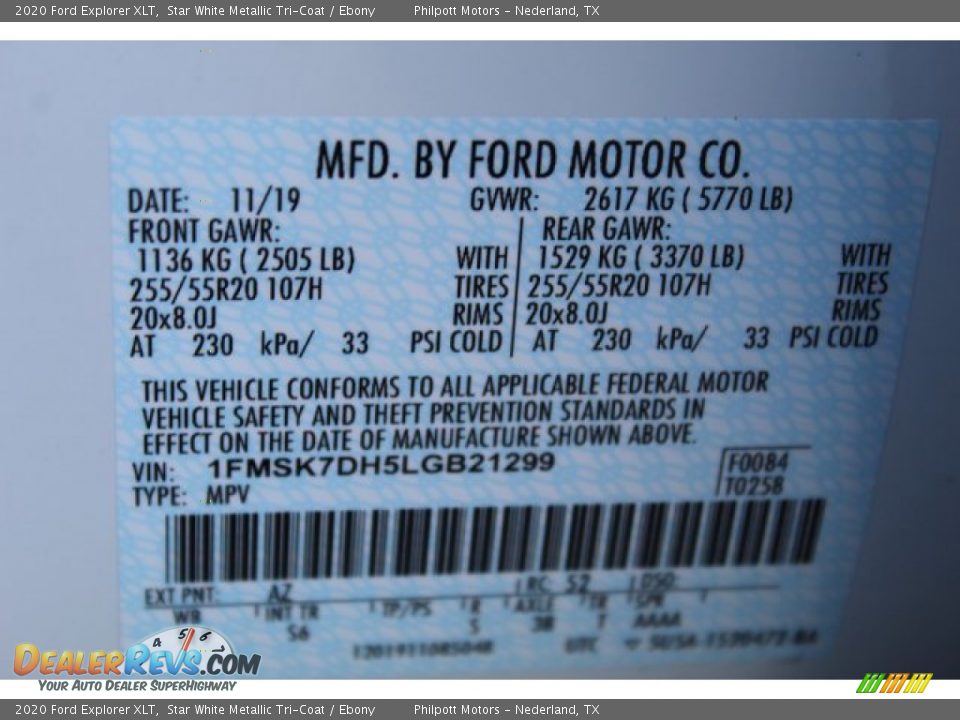 2020 Ford Explorer XLT Star White Metallic Tri-Coat / Ebony Photo #27