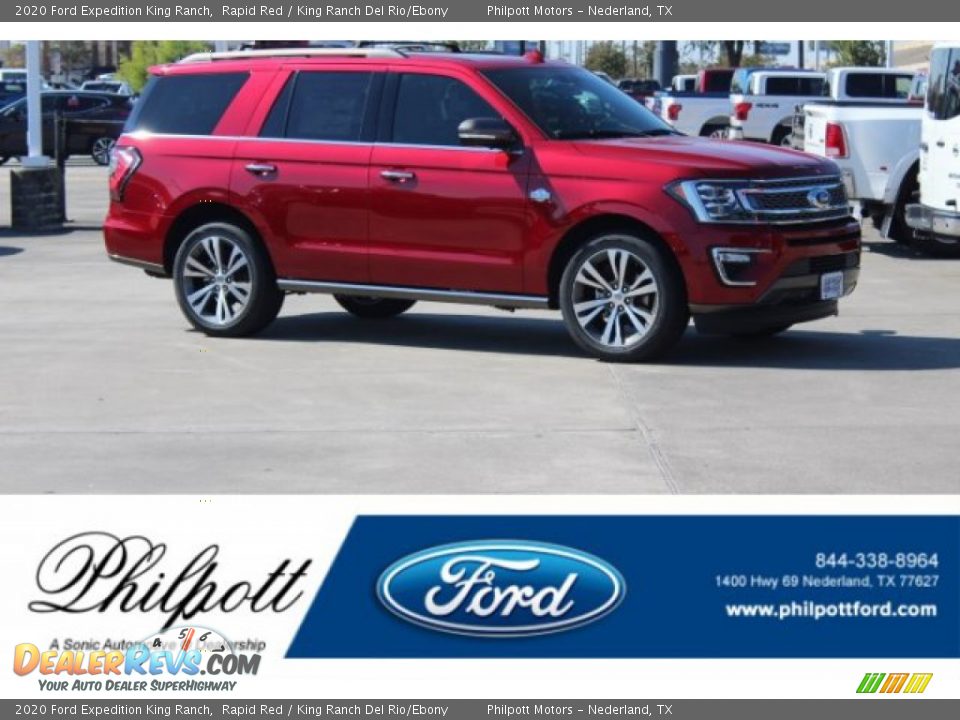 2020 Ford Expedition King Ranch Rapid Red / King Ranch Del Rio/Ebony Photo #1