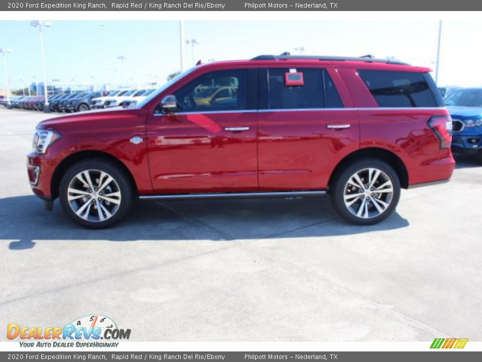 2020 Ford Expedition King Ranch Rapid Red / King Ranch Del Rio/Ebony Photo #5