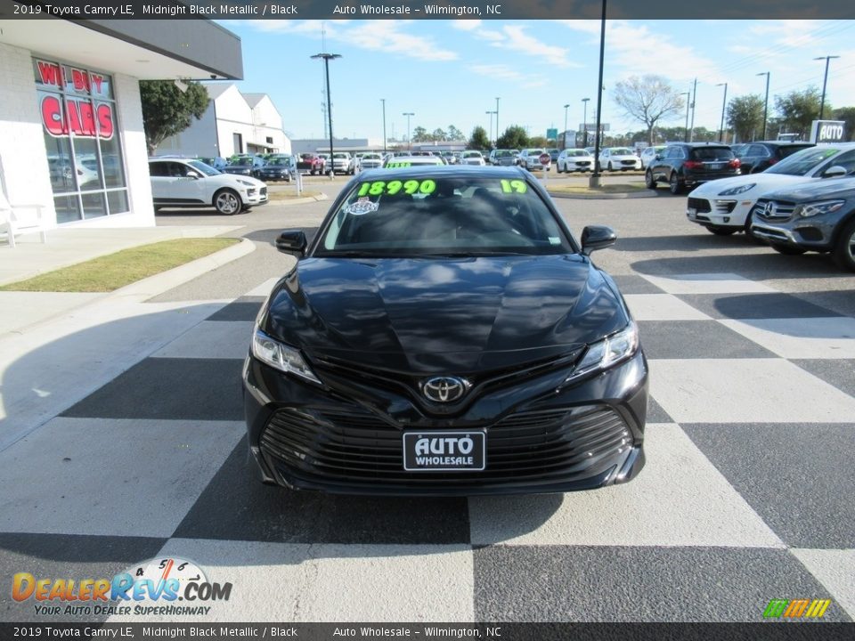 2019 Toyota Camry LE Midnight Black Metallic / Black Photo #2