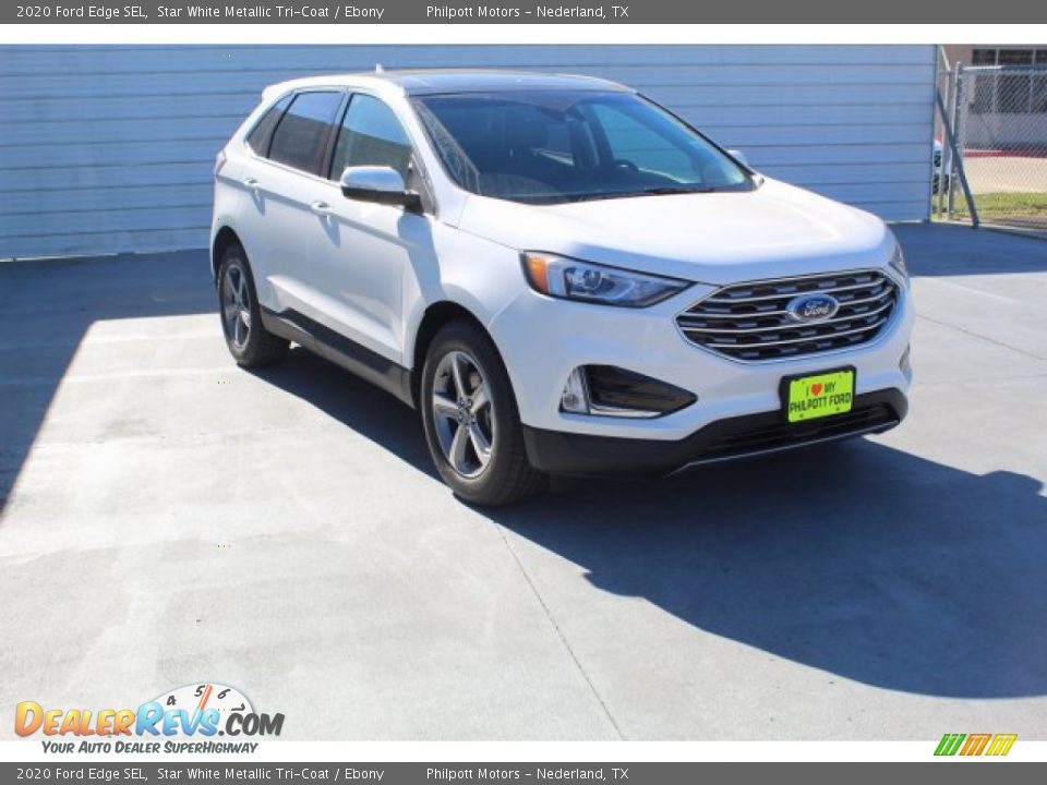 2020 Ford Edge SEL Star White Metallic Tri-Coat / Ebony Photo #2