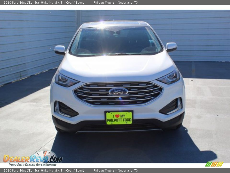 2020 Ford Edge SEL Star White Metallic Tri-Coat / Ebony Photo #3