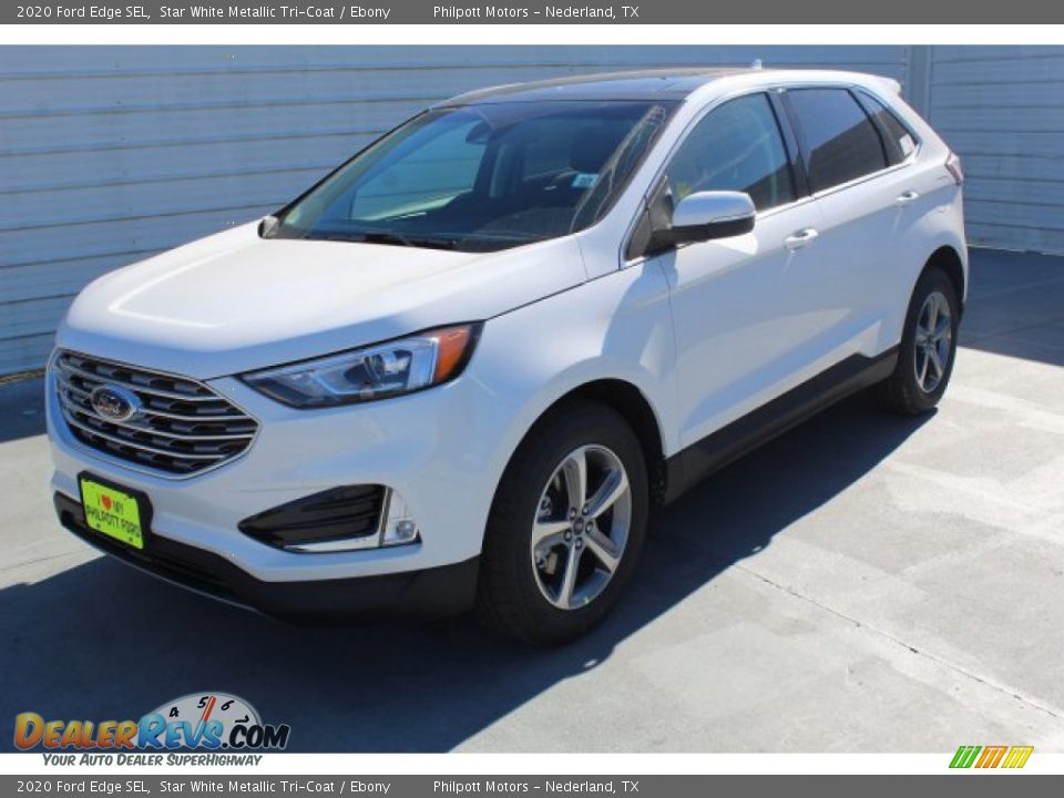 2020 Ford Edge SEL Star White Metallic Tri-Coat / Ebony Photo #4
