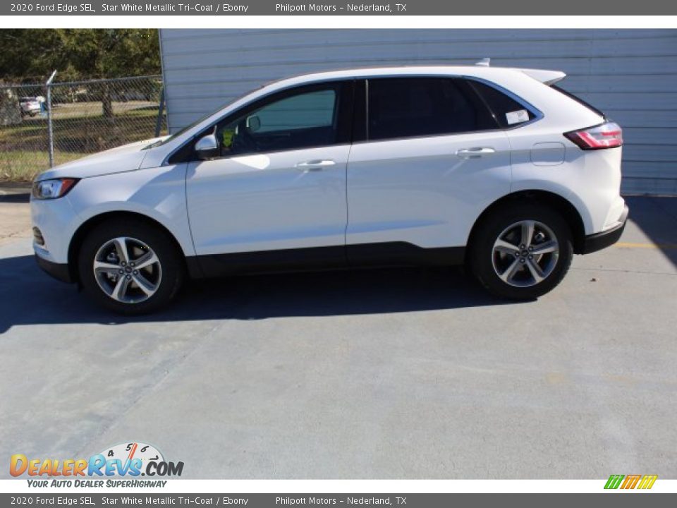 2020 Ford Edge SEL Star White Metallic Tri-Coat / Ebony Photo #6