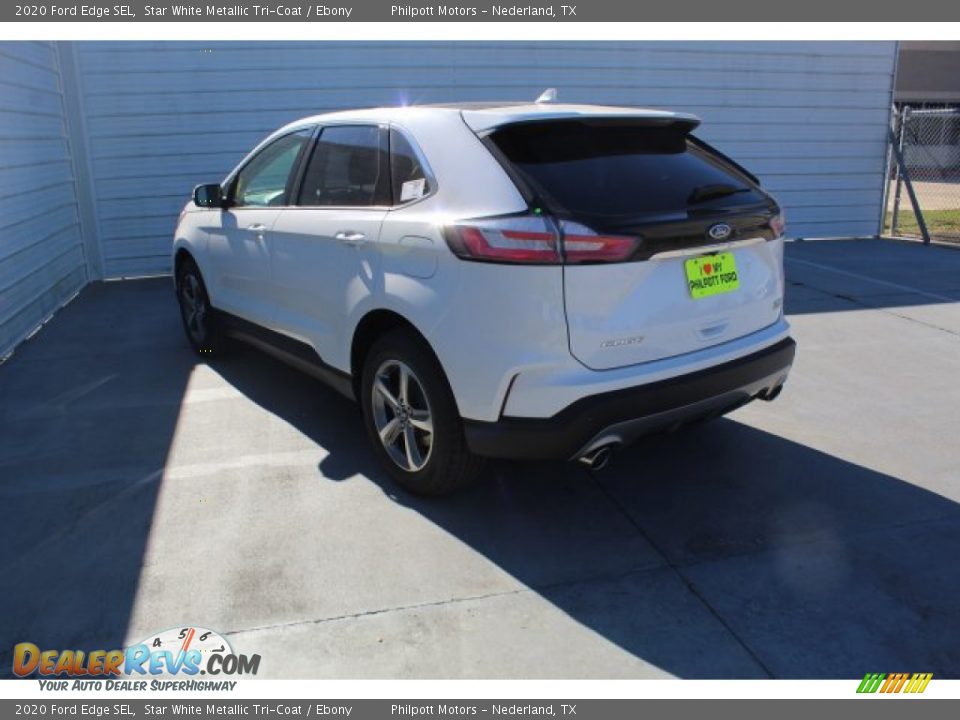 2020 Ford Edge SEL Star White Metallic Tri-Coat / Ebony Photo #7