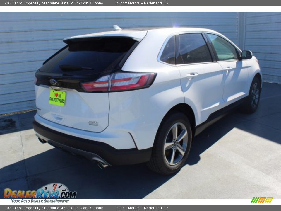2020 Ford Edge SEL Star White Metallic Tri-Coat / Ebony Photo #9