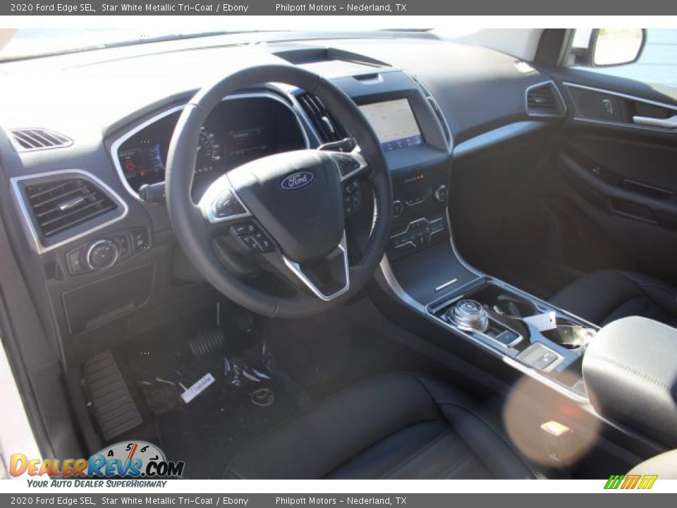 2020 Ford Edge SEL Star White Metallic Tri-Coat / Ebony Photo #13