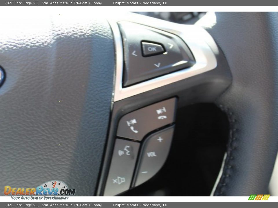 2020 Ford Edge SEL Star White Metallic Tri-Coat / Ebony Photo #16