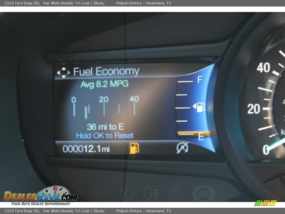 2020 Ford Edge SEL Star White Metallic Tri-Coat / Ebony Photo #18