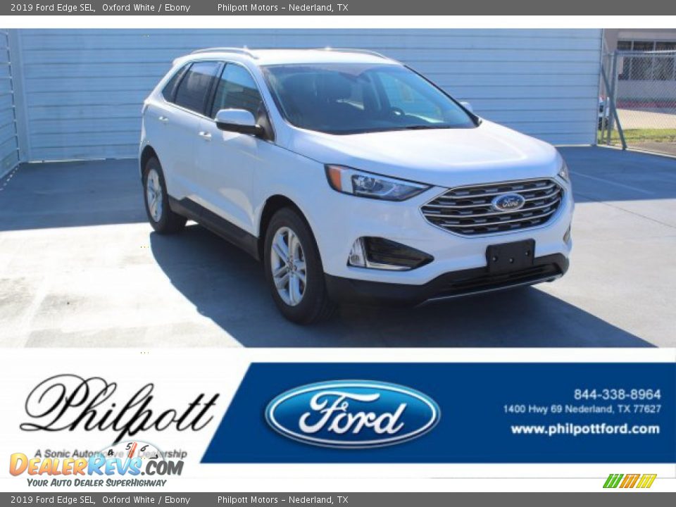 2019 Ford Edge SEL Oxford White / Ebony Photo #1