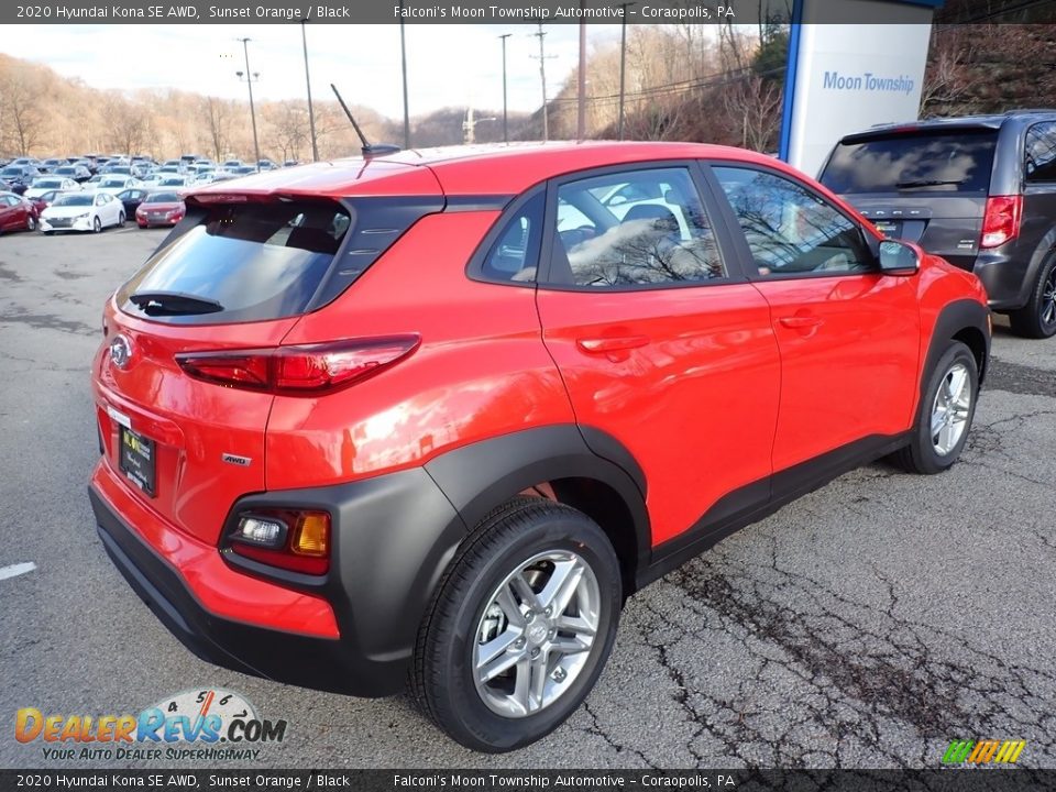 2020 Hyundai Kona SE AWD Sunset Orange / Black Photo #2