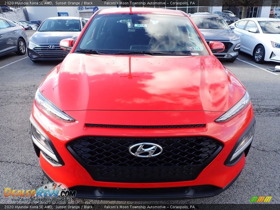 2020 Hyundai Kona SE AWD Sunset Orange / Black Photo #4