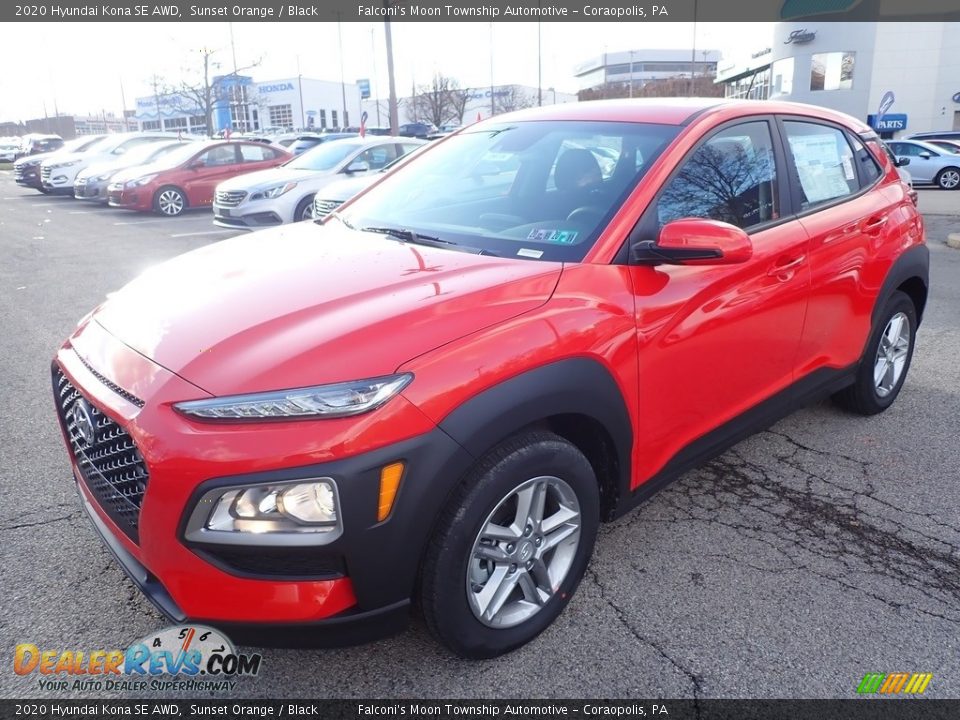 2020 Hyundai Kona SE AWD Sunset Orange / Black Photo #5