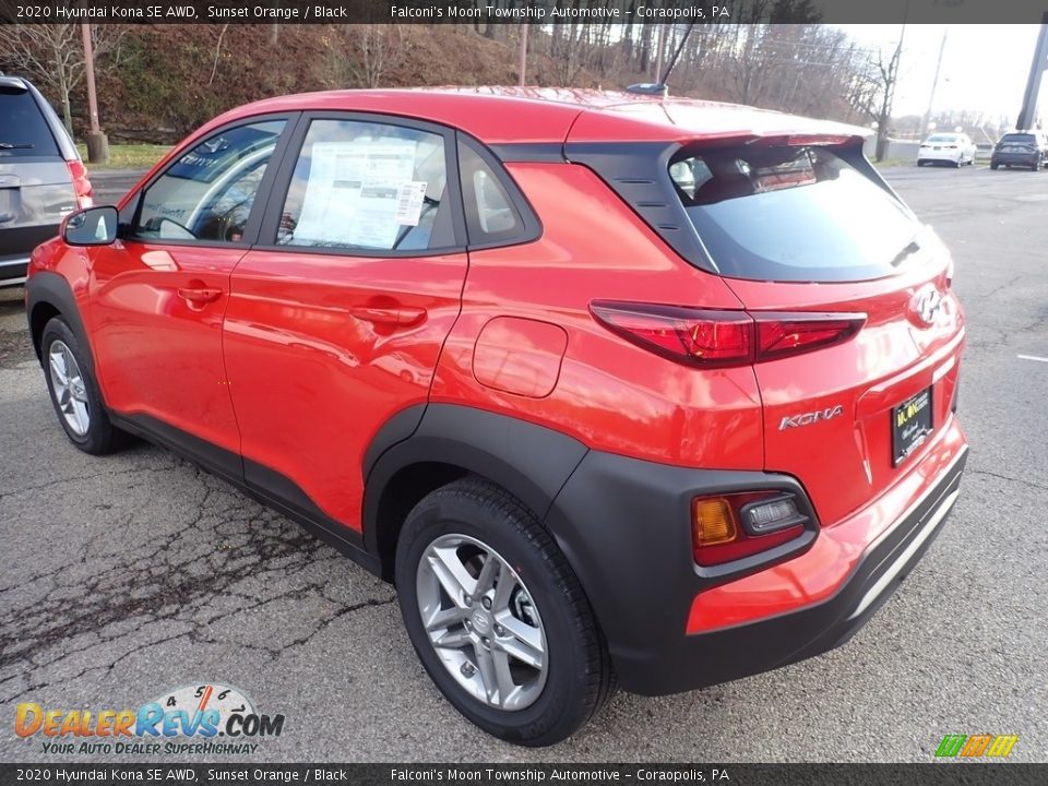 2020 Hyundai Kona SE AWD Sunset Orange / Black Photo #6