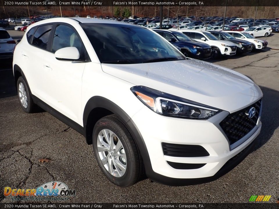 2020 Hyundai Tucson SE AWD Cream White Pearl / Gray Photo #3