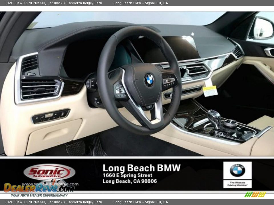 2020 BMW X5 xDrive40i Jet Black / Canberra Beige/Black Photo #4