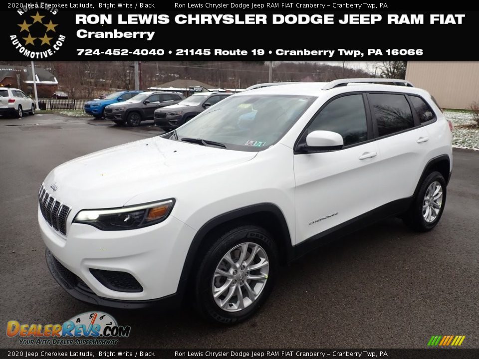 2020 Jeep Cherokee Latitude Bright White / Black Photo #1