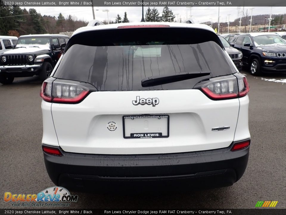 2020 Jeep Cherokee Latitude Bright White / Black Photo #4