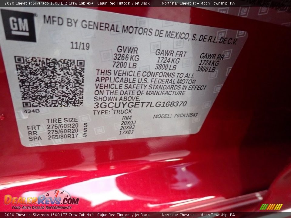 2020 Chevrolet Silverado 1500 LTZ Crew Cab 4x4 Cajun Red Tintcoat / Jet Black Photo #15