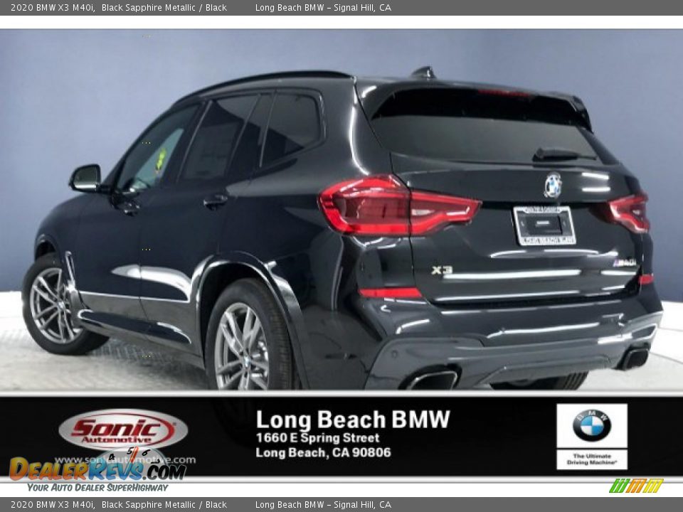 2020 BMW X3 M40i Black Sapphire Metallic / Black Photo #2