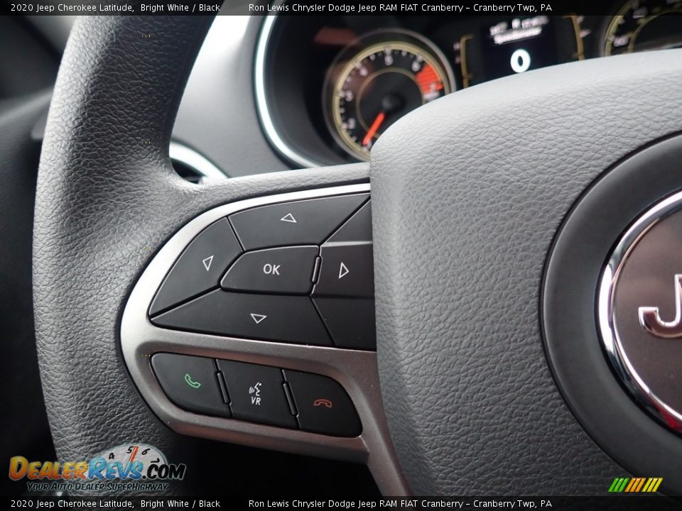 2020 Jeep Cherokee Latitude Bright White / Black Photo #18