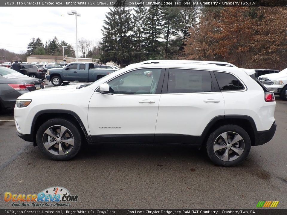 2020 Jeep Cherokee Limited 4x4 Bright White / Ski Gray/Black Photo #2